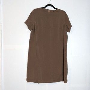 Fridaze 100% Linen Knee Length Dress Boxy  Lagenlook Size XL